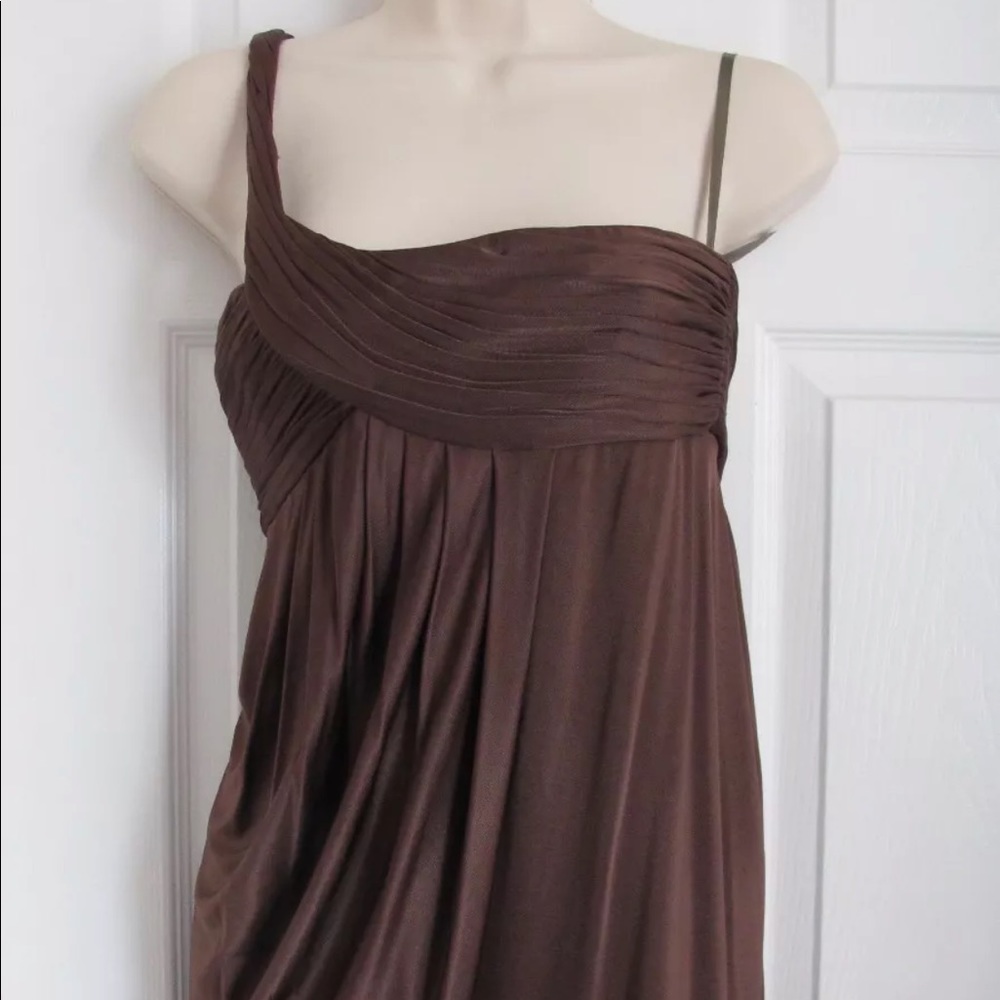 BCBGMAXAZRIA Chestnut One Shoulder Knit Dress